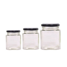 50ml 80ml 100ml 200ml square glass honey jar cheap jam jars with metal lids